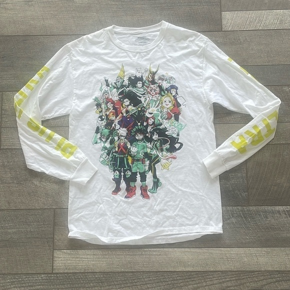 My Hero Academia Characters Anime Long-Sleeve Shirt Size Medium - Picture 2 of 6